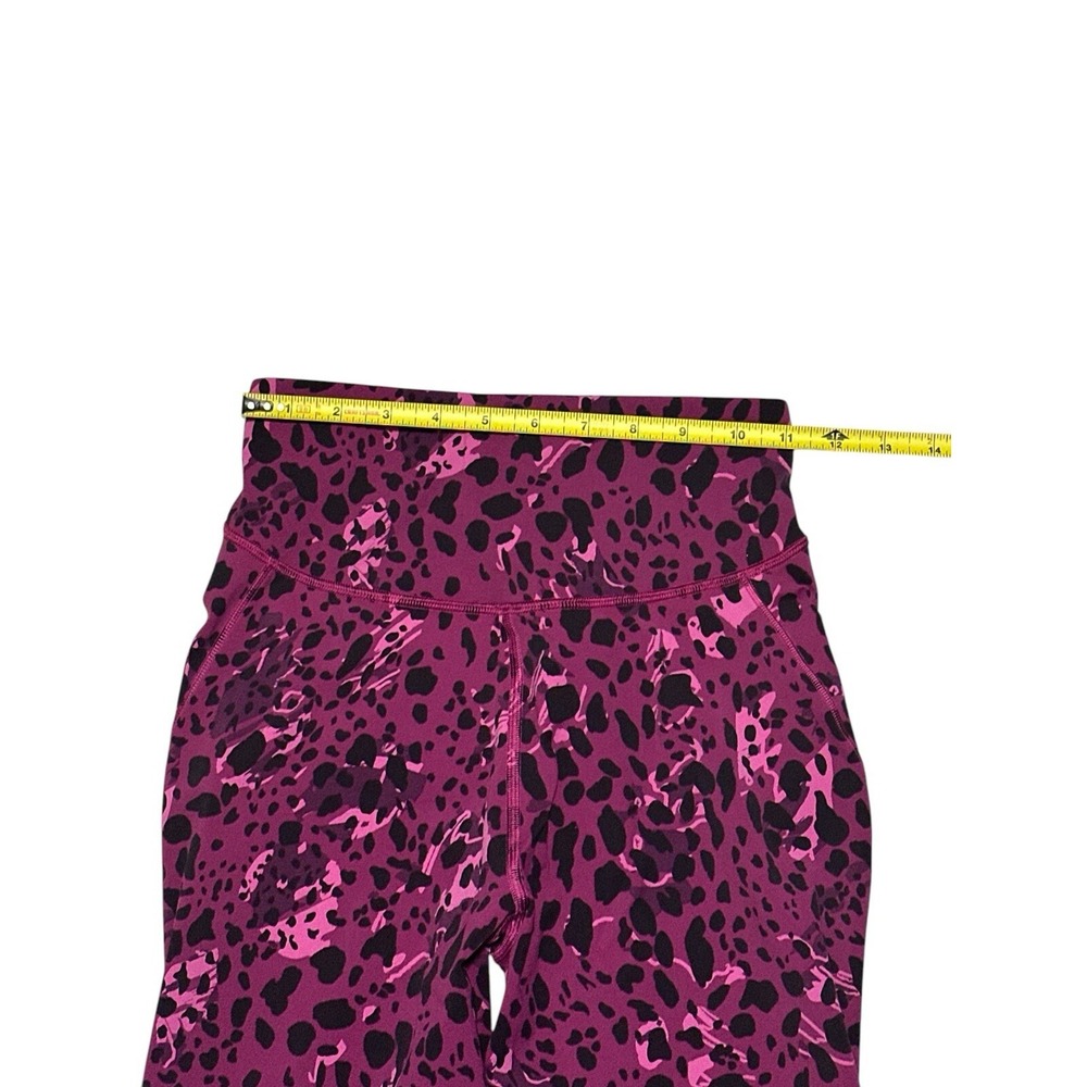 Lululemon Cheetah Camo Women's High Rise Crop Leggings Magenta Purple/Pink Size6 - Picture 9 of 12